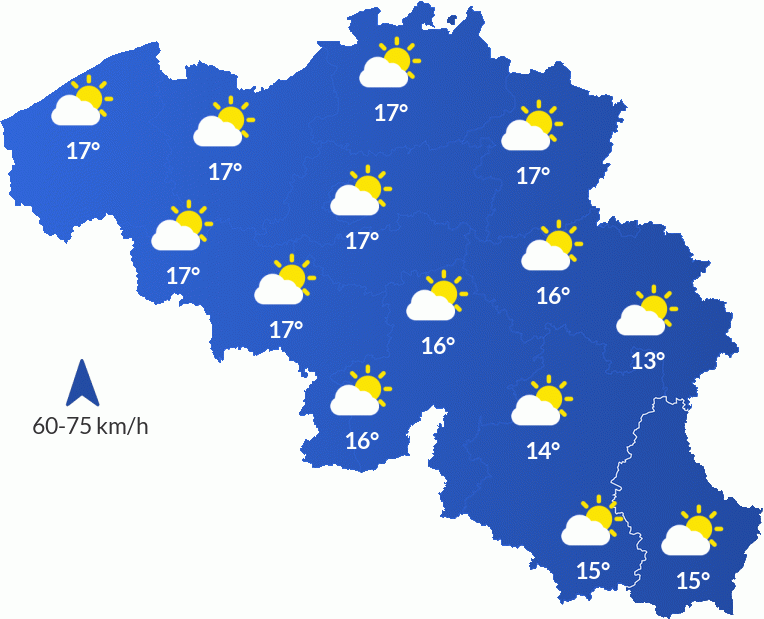 Météo en Belgique - Dimanche 24 novembre Après-midi